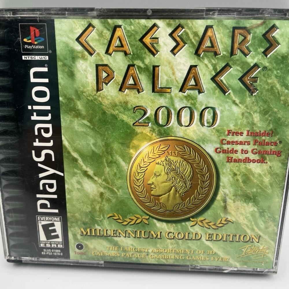 Caesars Palace 2000 (Sony PS1) PlayStation 1 W/ manual Tested & Works - Picture 4 of 9